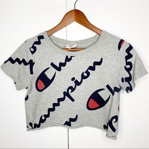 Champion Logo Crop Tee Sz XS/S